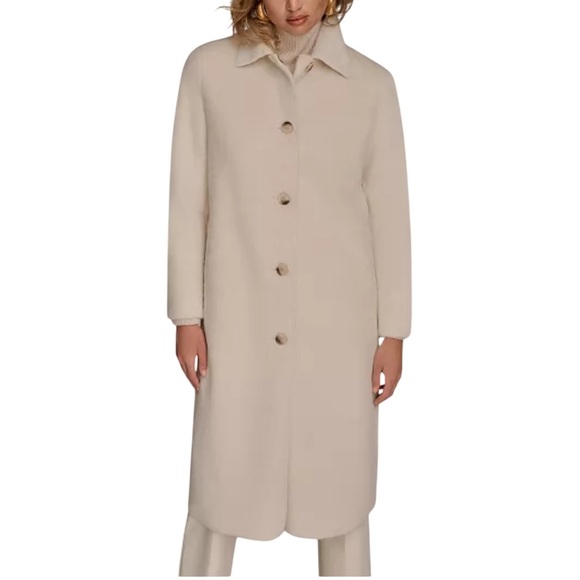 Donna Karan  Button Front Maxi Coat - Medium - Picture 2 of 9